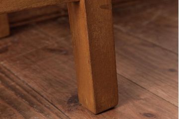 レトロ家具　昭和レトロ　赤と青のラインが可愛らしいグレインサックを利用したクッションスツール(椅子、チェア)