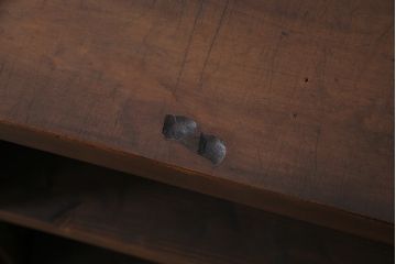 アンティーク家具　昭和中期　ヒノキ材　落ち着いた色味のシンプルなオープンラック(収納棚、飾り棚)