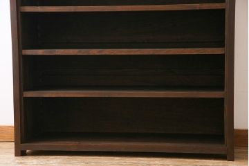 アンティーク家具　昭和中期　ヒノキ材　落ち着いた色味のシンプルなオープンラック(収納棚、飾り棚)