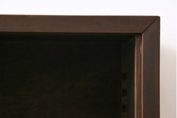 アンティーク家具　昭和中期　ヒノキ材　落ち着いた色味のシンプルなオープンラック(収納棚、飾り棚)