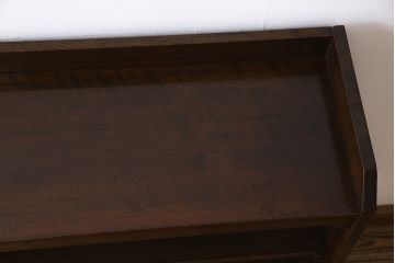 アンティーク家具　和製アンティーク　ナラ材　大正ロマンの雰囲気漂うシックなオープンラック(収納棚、飾り棚、本棚)