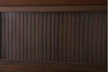 和製アンティーク　倹飩式裏ガラス　ヒノキ材　和モダンな雰囲気溢れる上品な格子蔵戸(格子戸、ガラス戸、引き戸、建具、玄関戸)