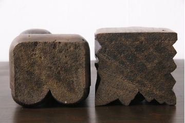 アンティーク雑貨　和製アンティーク　明治大正期　古い木の味わいが魅力の大黒天・恵比寿天の置物(木彫り)