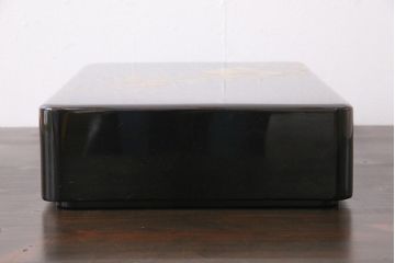 アンティーク雑貨　和製アンティーク　漆器　品のある花鳥図が美しい木製の手許箱(小物入れ、文箱、硯箱)