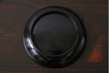 大正昭和初期　漆器　黒漆が美しい銘々皿10枚セット(木皿、菓子皿)