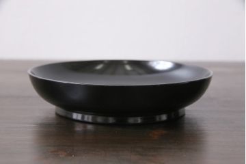 大正昭和初期　漆器　黒漆が美しい銘々皿10枚セット(木皿、菓子皿)
