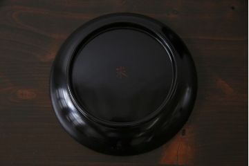 大正昭和初期　漆器　黒漆が美しい銘々皿10枚セット(木皿、菓子皿)(1)