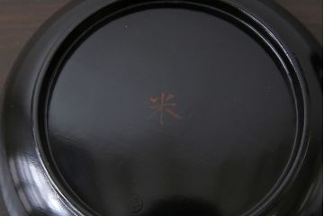 大正昭和初期　漆器　黒漆が美しい銘々皿10枚セット(木皿、菓子皿)(1)