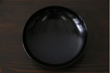大正昭和初期　漆器　黒漆が美しい銘々皿10枚セット(木皿、菓子皿)(1)