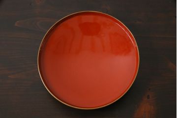 古民具・骨董　明治大正期　蒔絵　鷹と松　朱塗りのお椀5客セット(木製漆器)