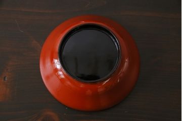 古民具・骨董　明治大正期　蒔絵　鷹と松　朱塗りのお椀6客セット(木製漆器)(2)