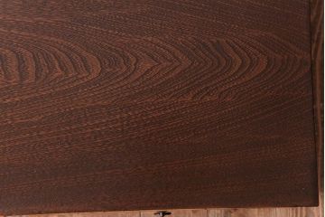 レトロ家具　昭和レトロ　栓材・樺材　取っ手が個性的な味のある趣の文机(座机、ローテーブル)