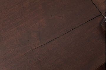 アンティーク家具　和製アンティーク　栃の木・ケヤキ材　力強い杢目が目を引く置き床(ローボード、飾り台)