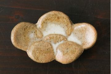 アンティーク雑貨　昭和レトロ　笠間焼　中野晃嗣　梅文様　箸置き5個セット