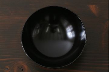 アンティーク雑貨　和製アンティーク　葵の葉紋　高級感漂う木製お椀(漆器、和食器)3客セット