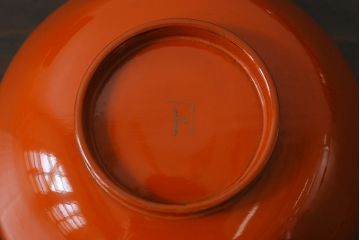 和製アンティーク　色合いが味わい深い木製お椀(漆器、和食器)5客セット