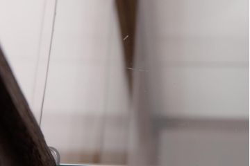 アンティーク家具　和製アンティーク　4面ガラス　上下分かれた扉の縦型ガラスケース(ショーケース、飾り棚、陳列棚)