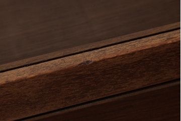 アンティーク家具　和製アンティーク　4面ガラス　上下分かれた扉の縦型ガラスケース(ショーケース、飾り棚、陳列棚)