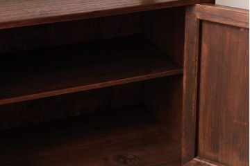 アンティーク家具　和製アンティーク　桐・桑材　上品な雰囲気漂う小振りの収納棚(飾り棚、飾り台、桐箪笥、桐たんす)