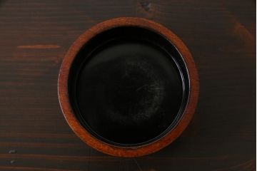 アンティーク雑貨　大正昭和初期　木製漆器　竹をモチーフにした徳利袴3客セット(小物入れ)