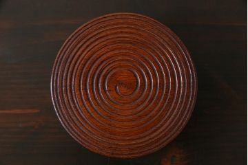 アンティーク雑貨　大正昭和初期　木製漆器　竹をモチーフにした徳利袴4客セット(小物入れ)