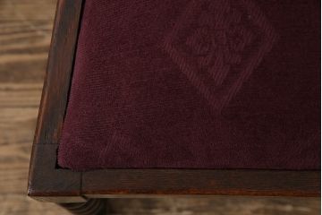 アンティーク家具　イギリスアンティーク　深みのあるオーク材の色味が魅力的なダイニングチェア(ワークチェア、椅子)