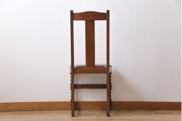 アンティーク家具　イギリスアンティーク　ボビンレッグ　優雅さと格好良さが織り交ざるオーク材製ダイニングチェア(椅子)(3)