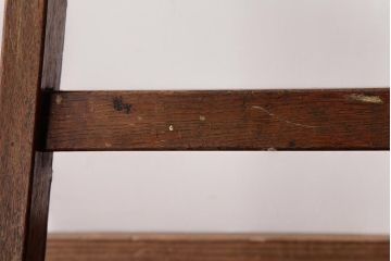 アンティーク雑貨　昭和レトロ　ナラ材　古い木の質感が味わい深いラダー(梯子、はしご)(1)