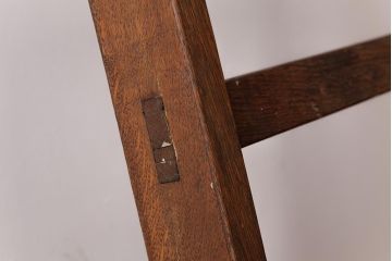 アンティーク雑貨　昭和レトロ　ナラ材　古い木の質感が味わい深いラダー(梯子、はしご)(2)