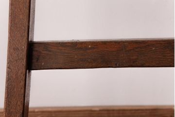 アンティーク雑貨　昭和レトロ　ナラ材　古い木の質感が味わい深いラダー(梯子、はしご)(2)