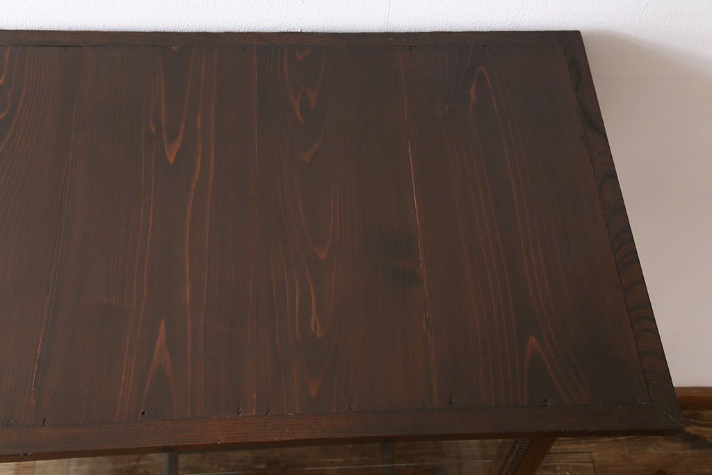 アンティーク家具　和製アンティーク　樺材　大正ロマン香る縦型ガラスケース(ショーケース、キャビネット、収納棚)