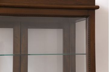 アンティーク家具　和製アンティーク　樺材　大正ロマン香る縦型ガラスケース(ショーケース、キャビネット、収納棚)