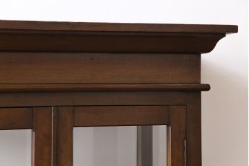 アンティーク家具　和製アンティーク　樺材　大正ロマン香る縦型ガラスケース(ショーケース、キャビネット、収納棚)