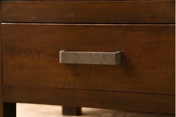 アンティーク家具　和製アンティーク　樺材　大正ロマン香る縦型ガラスケース(ショーケース、キャビネット、収納棚)