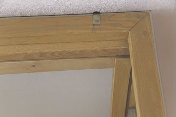 レトロ家具　昭和レトロ　ナラ材　ナチュラルテイストに馴染む明るい色味のガラスケース(ショーケース、飾り棚、陳列棚)