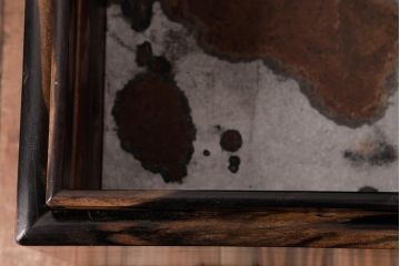アンティーク雑貨　和製アンティーク　総黒柿無垢材　高級品　独特の杢目が存在感を放つ火鉢