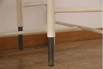 ラフジュ工房オリジナル 8脚格納スツール付きテーブル(ペイント作業台、机)(1)