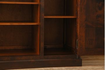 中古　北海道民芸家具　OM175　シックなデザインの玄関棚(サイドボード、下駄箱、戸棚)(定価約27万円)
