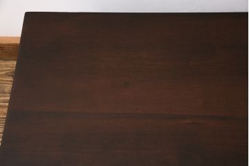 アンティーク家具　和製アンティーク　カバ材　柔らかな木肌が上品な両袖文机(作業台、両袖机)