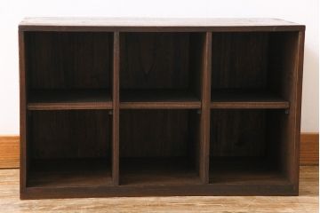 アンティーク家具　古民具・骨董　大正期　総桐材　倹飩(けんどん)式扉　味わい深いアンティークの収納棚(書棚)