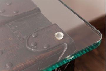 アンティーク雑貨　イギリスアンティーク　リメイク家具　堅牢な佇まいがお洒落なトランクテーブル(センターテーブル)