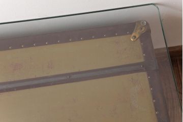 アンティーク雑貨　和製アンティーク　リメイク家具　お洒落な雰囲気醸し出すトランクテーブル(センターテーブル、ローテーブル)