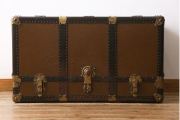 和製アンティーク　ビンテージスタイルにおすすめな珍しいトランクチェスト(ローチェスト)