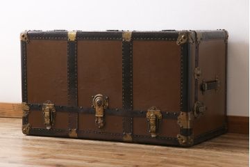 アンティーク雑貨　和製アンティーク　ビンテージスタイルにおすすめな珍しいトランクチェスト(ローチェスト)