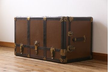 アンティーク雑貨　和製アンティーク　ビンテージスタイルにおすすめな珍しいトランクチェスト(ローチェスト)