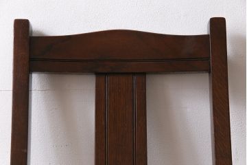 アンティーク家具　イギリスアンティーク　ツイストレッグ　ゴブラン織り　優雅な佇まいのオーク材製ダイニングチェア(椅子)(3)