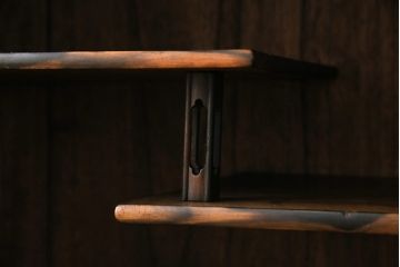 アンティーク家具　古民具　総黒柿材　こだわりの和の空間づくりにおすすめな茶箪笥(茶棚、戸棚、収納棚)