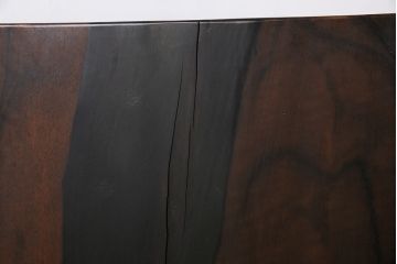 アンティーク家具　古民具　総黒柿材　こだわりの和の空間づくりにおすすめな茶箪笥(茶棚、戸棚、収納棚)