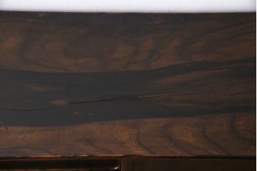 アンティーク家具　古民具　総黒柿材　こだわりの和の空間づくりにおすすめな茶箪笥(茶棚、戸棚、収納棚)