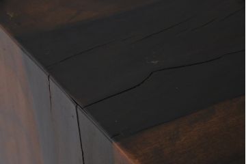 アンティーク家具　古民具　総黒柿材　こだわりの和の空間づくりにおすすめな茶箪笥(茶棚、戸棚、収納棚)